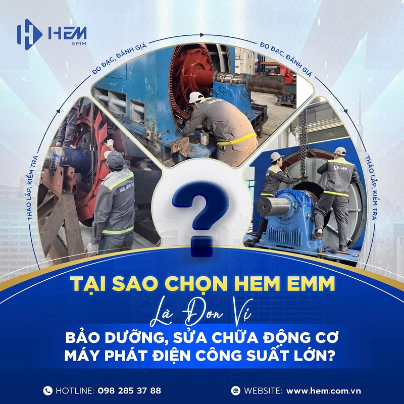 HEM – Đơn vị chế tạo, sửa chữa, bảo dưỡng động cơ điện uy tín